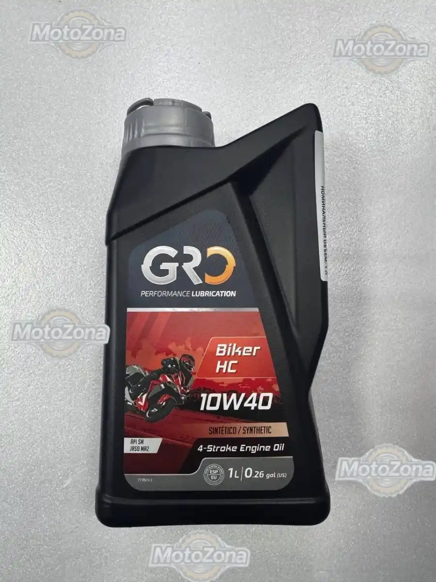 Синтетическое моторное масло для мотоциклов 4Т GRO BIKER HC 10w40